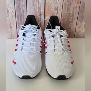 Puma White Athletic Sneakers with Red Accents NWOT